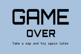 Game Over op canvas