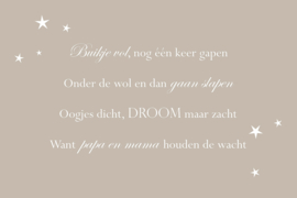 Buikje vol op canvas