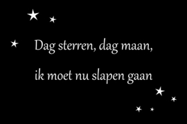 Dag sterren, dag maan op canvas