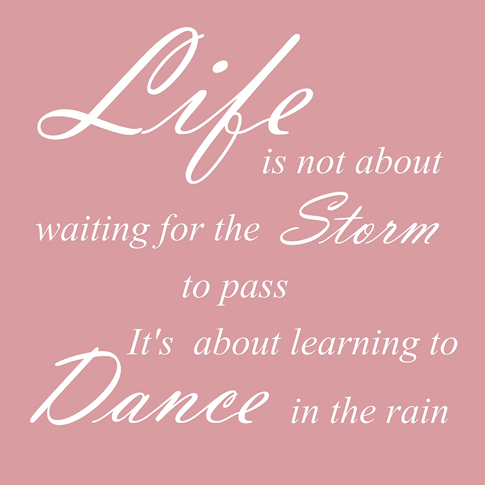 Life is not about op canvas roze