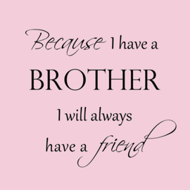 Because I have a brother op canvas roze