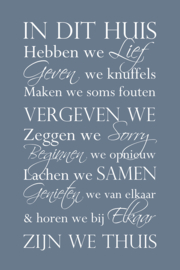 In dit huis - Canvas schilderij