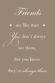 Friends are like stars - Canvas schilderij