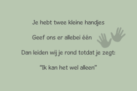 Tekst op canvas lichtgroen