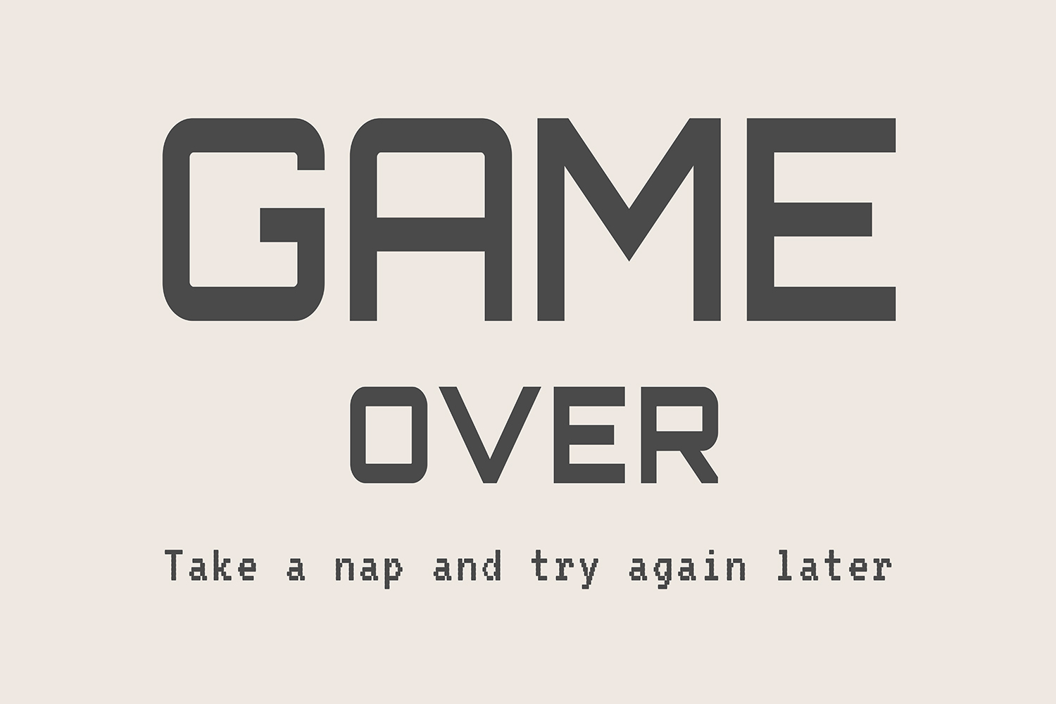 Game Over op canvas