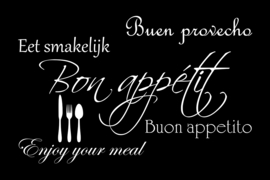 Bon appétit op canvas