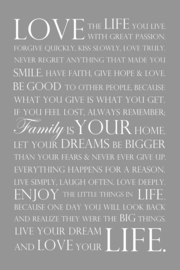 Love your life op canvas