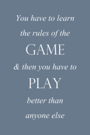 Rules of the game - Canvas schilderij