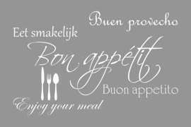 Bon appétit op canvas