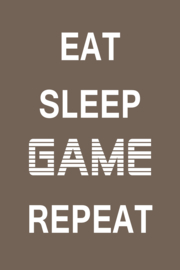 Eat Sleep Game Repeat op canvas