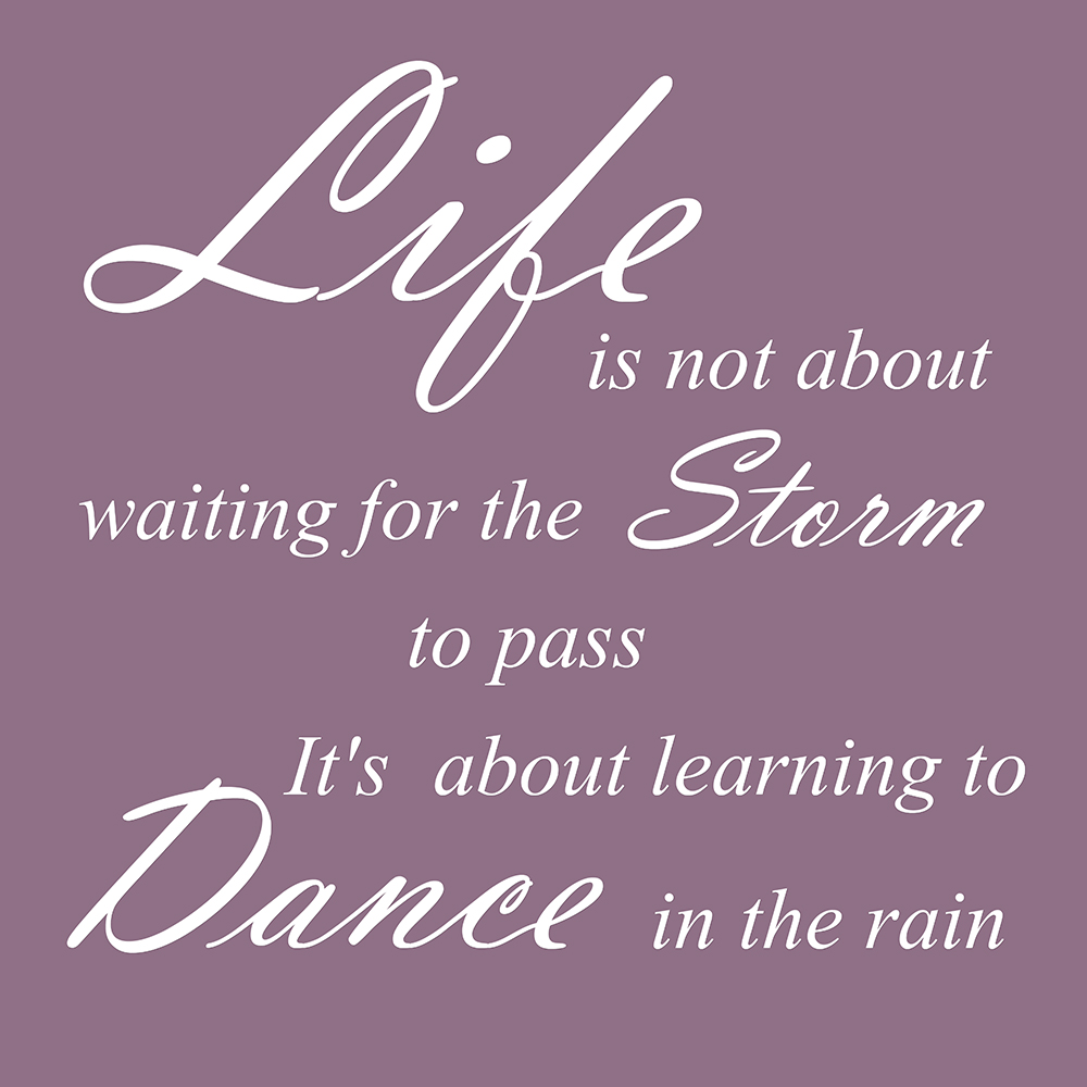 Life is not about op canvas paars