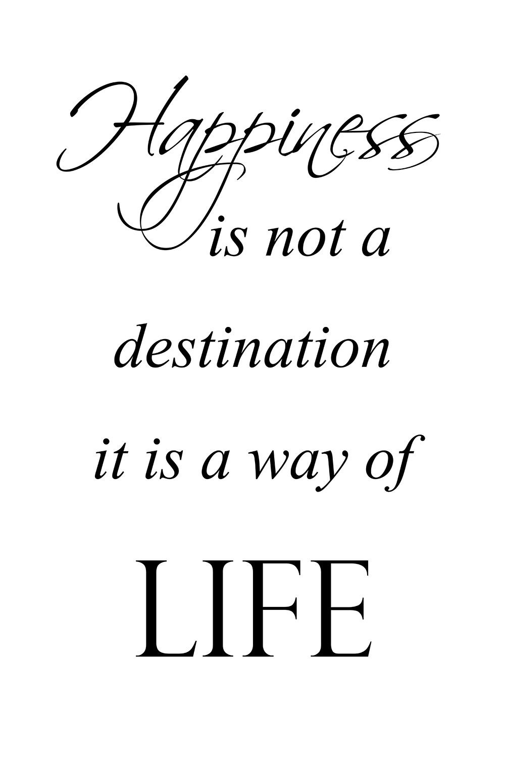 Happiness op canvas wit