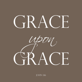 Grace upon grace op canvas