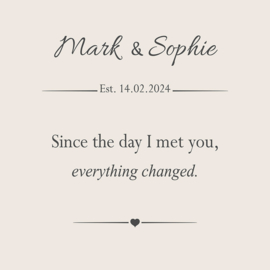 Since the day I met you - Canvas schilderij