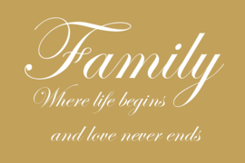 Tekst op canvas okergeel