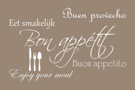 Bon appétit op canvas