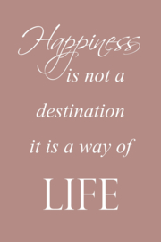 Tekst op canvas oudroze