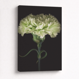 Groene bloemen op canvas