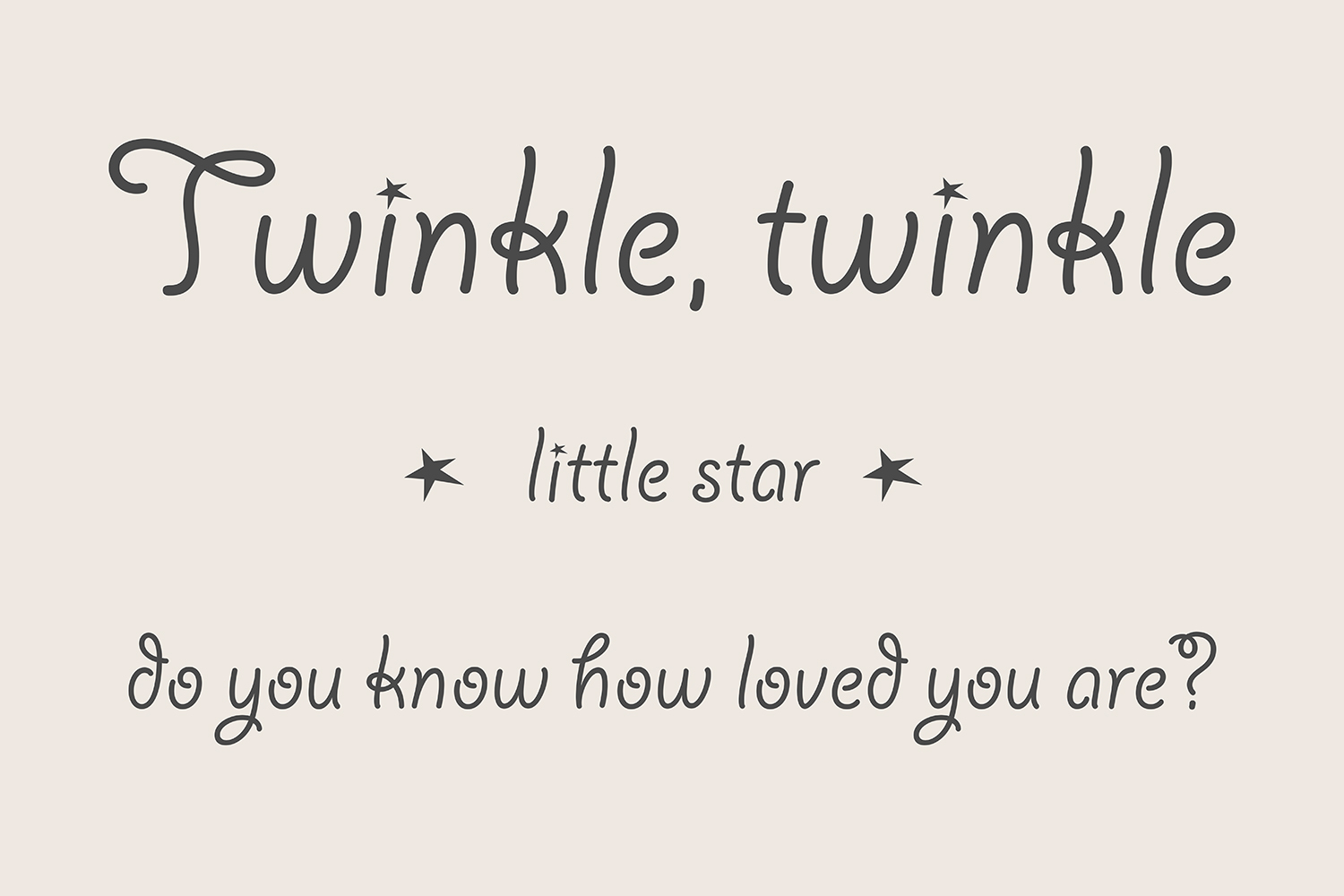 Twinkle twinkle little star op canvas wit