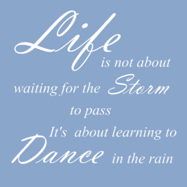 Life is not about op canvas blauw
