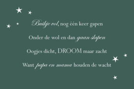 Tekst op canvas donkergroen