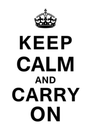 Keep calm and carry on op canvas wit