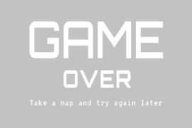 Game Over op canvas