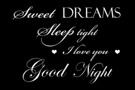 Sweet dreams op canvas