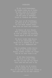 Gedicht Saudade - Canvas schilderij