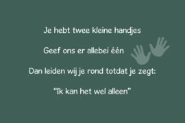 Tekst op canvas donkergroen