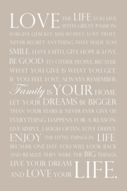 Love your life op canvas