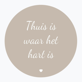 Thuis is waar het hart is - Muurcirkel