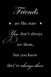 Friends are like stars - Canvas schilderij