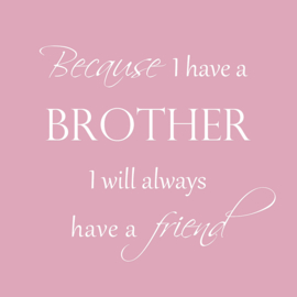 Because I have a brother op canvas roze