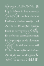Op mijn balkonnetje - Tuinposter