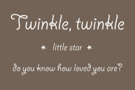 Twinkle twinkle little star op canvas