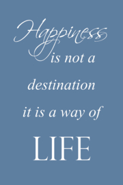 Tekst op canvas donkerblauw