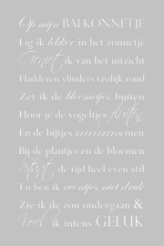 Op mijn balkonnetje - Tuinposter