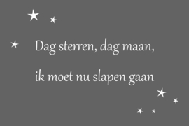 Dag sterren, dag maan op canvas