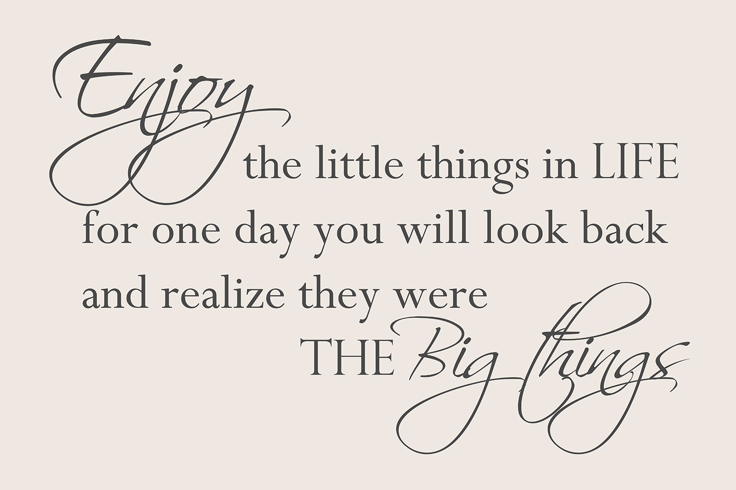 Enjoy the little things op canvas