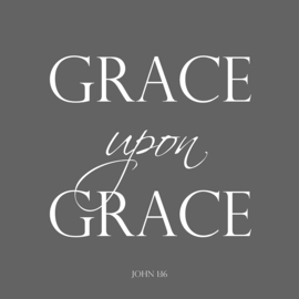 Grace upon grace op canvas