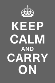 Keep calm and carry on op canvas