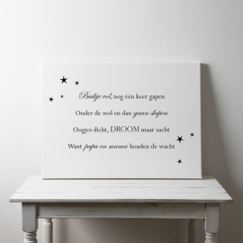 Buikje vol op canvas