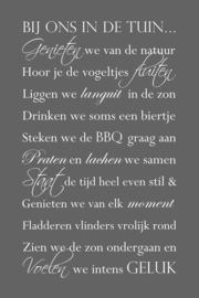 Bij ons in de tuin - Tuinposter