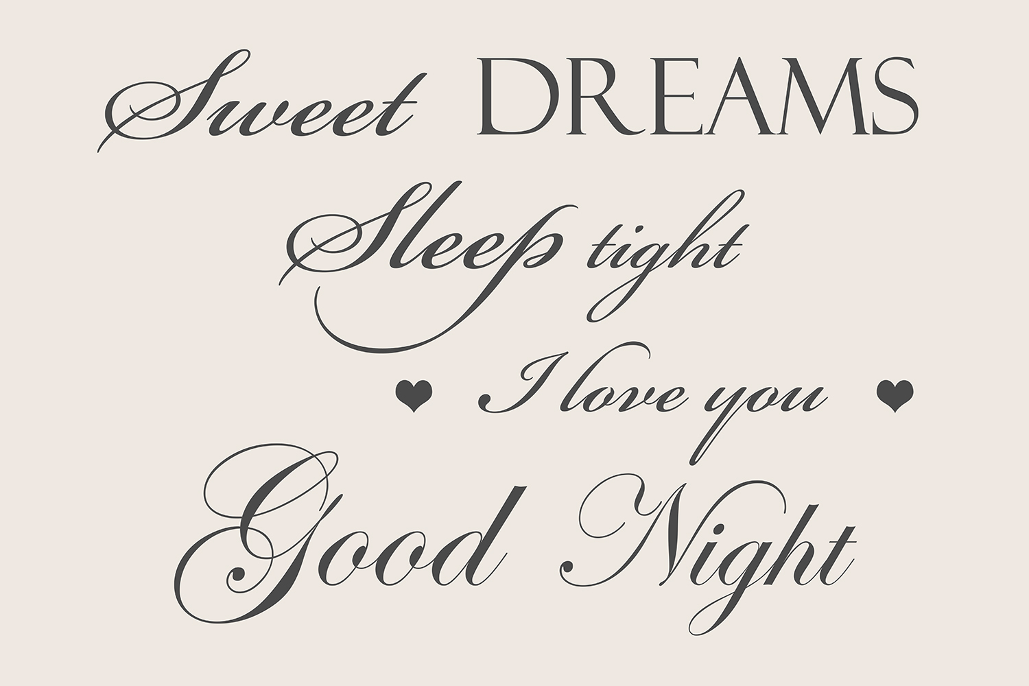 Sweet dreams op canvas
