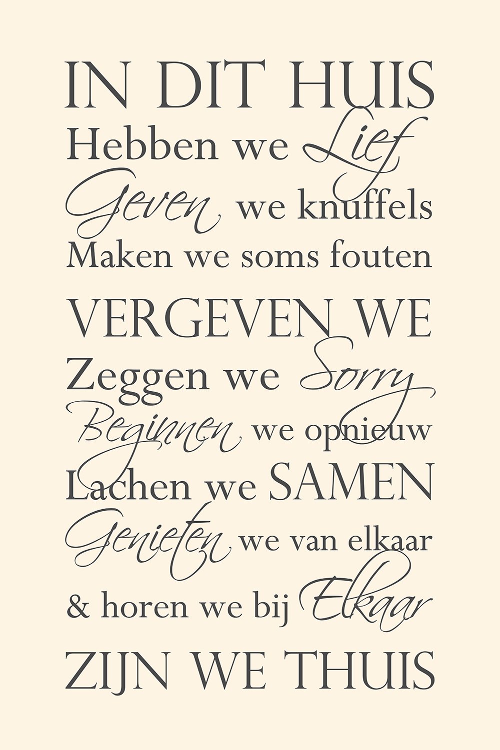 In dit huis op canvas wit