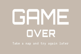 Game Over op canvas