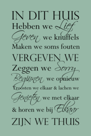 In dit huis op canvas groen