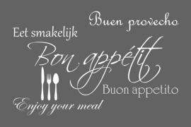Bon appétit op canvas