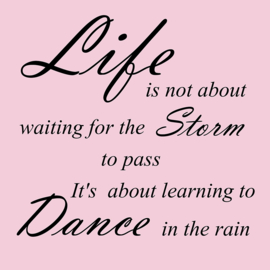 Life is not about op canvas roze